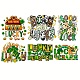 6Pcs 6 Style Saint Patrick's Day Theme Word PET Sublimation Stickers(PW-WG31978-01)-1