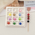 Opaque Acrylic Beads, Star, Mixed Color, 11.6x11.6x10.2mm, Hole: 2.5mm, about 835pcs/500g(OACR-N163-56)