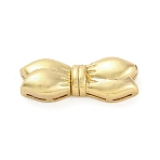Brass Magnetic Clasps, Cadmium Free & Nickel Free & Lead Free, Lotus, Real 18K Gold Plated, 18x6.5x4.5mm, Hole: 0.7x3mm(KK-C066-14G)