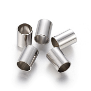 304 Stainless Steel Tube Beads, Column, Stainless Steel Color, 12x9mm, Hole: 8mm(X-STAS-G192-21P)