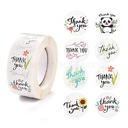 1 Inch Thank You Theme, 1 Inch Self-Adhesive Stickers, Roll Sticker, Flat Round, for Party Decorative Presents, Colorful, 2.5cm, 500pcs/roll(DIY-P037-A02)