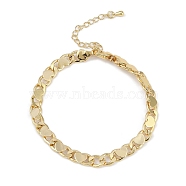 Rack Plating Brass Bracelets for Women, Long-Lasting Plated, Lead Free & Cadmium Free, Real 18K Gold Plated, 7-1/2 inch(18.9cm)(BJEW-K244-06B-G)