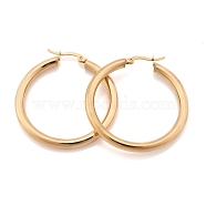 304 Stainless Steel Hoop Earrings, Hypoallergenic Earrings, Ring Shape, Golden, 6 Gauge, 42x4mm, Pin: 0.8x1mm(EJEW-H358-08G-C)