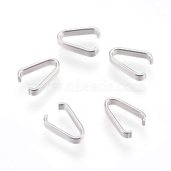 Tarnish Resistant 304 Stainless Steel Quick Link Connectors, Linking Rings, Stainless Steel Color, 9x6x2.5mm(STAS-L207-12B)