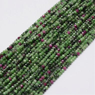 2mm Round Ruby in Zoisite Beads