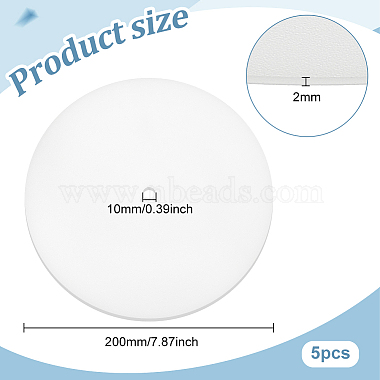 Плоский круглый полипропиленовый рассеиватель абажура(FIND-WH0152-204)-2