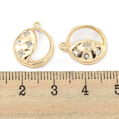 Brass Micro Pave Clear Cubic Zirconia Pendants(KK-L211-017G-01)-3