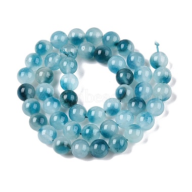 teints naturels blancs perles de jade brins(G-T138-8mm-210-7)-2