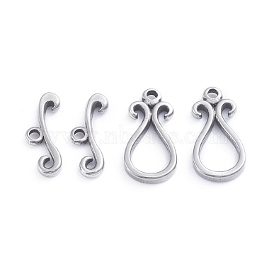 Stainless Steel Color Teardrop Stainless Steel Toggle Clasps