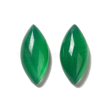 Dyed Natural Green Onyx Agate Cabochons(G-G975-02)-3