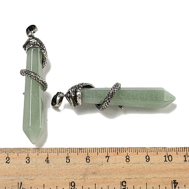 Natural Green Aventurine Pointed Big Pendants(G-F766-07AS-09)-3