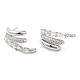 Crystal Rhinestone Claw Stud Earrings(EJEW-D059-04P-01)-1