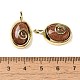 Synthetic Goldstone Oval Pendants(G-K371-01G-06)-3