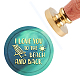 Brass Wax Seal Stamp with Handle(AJEW-WH0184-0088)-1