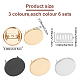 wadorn 18 juegos 3 colores cierres decorativos para bolsos de aleación de zinc(FIND-WR0008-33)-2