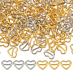 120Pcs 2 Colors Alloy Bag Connector Buckles, for Bag Strap Hanger, Platinum & Golden, 12.5x14x1.5mm, 60pcs/color(FIND-FG0003-48)