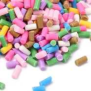 Handmade Polymer Clay Sprinkle Beads, Fake Food Craft, Undrilled/No Hole Beads, Mixed Color, 0.5~10x1.3mm(CLAY-Q242-07A)