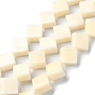 Natural White Jade Beads Strands, Rhombus, 12x12x4.5mm, Hole: 1mm, about 35pcs/strand, 15.47 inch(39.3cm)(G-C135-K01-01)