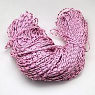 7 Inner Cores Polyester & Spandex Cord Ropes, for Rope Bracelets Making, Pearl Pink, 4mm, about 109.36 yards(100m)/bundle, 420~500g/bundle(RCP-R006-004)