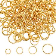 400Pcs 4 Style Iron Jump Rings, Metal Connectors for DIY Jewelry Crafting and Keychain Accessories, Golden, 100pcs/style(IFIN-UN0001-05)