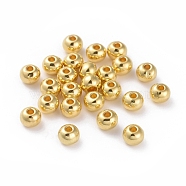 Tibetan Style Spacer Beads, Lead Free & Cadmium Free, Round, Golden Color, about 5mm long, 5mm wide, 4mm thick, hole: 1.5mm(X-K0NKE011)