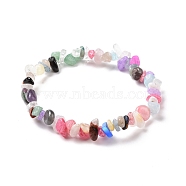 Mixed Gemstone Chips Stretch Bracelet for Women, Inner Diameter: 2 inch(5.1cm)(BJEW-JB08431-01)