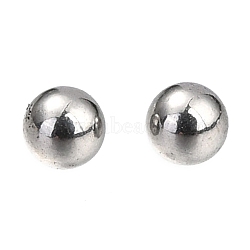 304 Stainless Steel Beads, No Hole/Undrilled, Solid Round, Stainless Steel Color, 2mm(STAS-H139-01A-P)