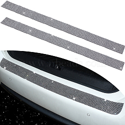 2Pcs Resin Rhinestone Glue Non-slip Car Door Stickers, Crystal, 600x50x2mm(AJEW-GF0013-31B)