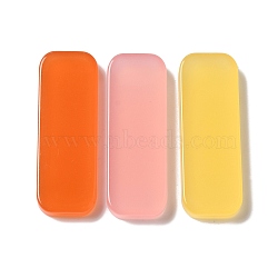 Cellulose Acetate(Resin) Cabochons, Rectangle, Mixed Color, 43x15x5mm(FIND-D029-05)