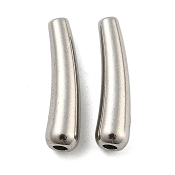 304 Stainless Steel Tube Beads, Stainless Steel Color, 20x5mm, Hole: 1.5mm