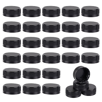 Plastic Bottle Cap, Column, Black, 41x16mm, Inner Diameter: 39mm