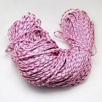 7 Inner Cores Polyester & Spandex Cord Ropes, for Rope Bracelets Making, Pearl Pink, 4mm, about 109.36 yards(100m)/bundle, 420~500g/bundle