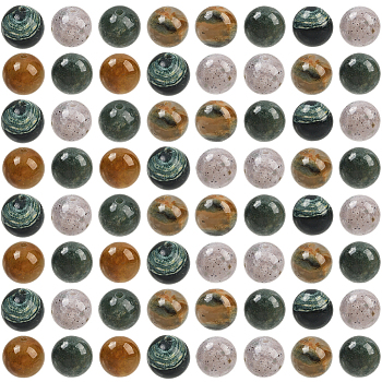 100Pcs Natural Indian Agate Beads, Round, 8mm, Hole: 1mm