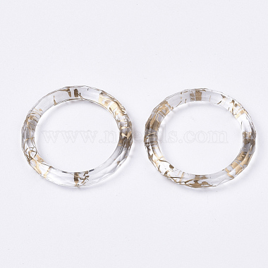 Transparent Spray Painted Acrylic Linking Rings(X-TACR-N009-14)-3