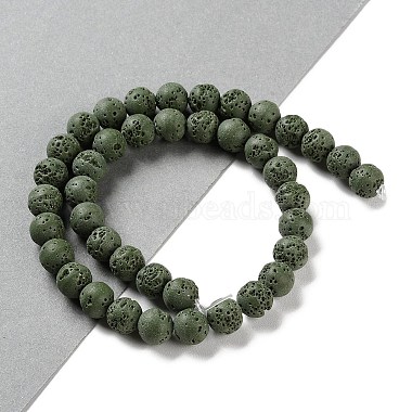 Synthetic Lava Rock Dyed Beads Strands(G-H311-08C-03)-2