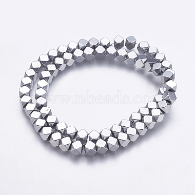 6mm Square Non-magnetic Hematite Beads