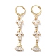 Fan Rack Plating Golden Brass Dangle Leverback Earrings(EJEW-A030-04G-02)-1