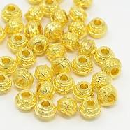 Tibetan Style Alloy Spacer Beads, Lead Free, Nickel Free and Cadmium Free, Golden, 9x7mm, Hole: 3.5mm(K091Y012)