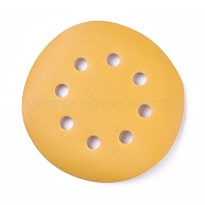 8 Hole Hook and Loop Sanding Discs, Flocking Sandpaper, for Sanding Grinder Polishing Accessories, Gold, 400 Grit, 125~126.5x1mm(TOOL-WH0021-88-P400)
