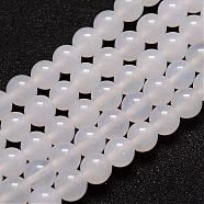 Natural Agate Bead Strands, Round, 6mm, Hole: 1mm, about 62pcs/strand, 14 inch(G-G880-03-6mm)