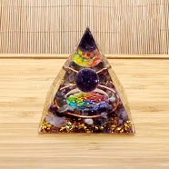 Resin Pyramid Energy Tower, for Home Ornaments Meditation Office Feng Shui Decoration, Indigo, 60x60x60mm(PW-WG65990-23)