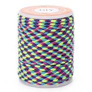 4-Ply Polycotton Cord, Handmade Macrame Cotton Rope, for String Wall Hangings Plant Hanger, DIY Craft String Knitting, Colorful, 1.5mm, about 4.3 yards(4m)/roll(OCOR-Z003-D36)
