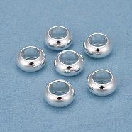 304 Stainless Steel Beads, Rondelle, Large Hole Beads, Silver, 10x5mm, Hole: 6mm(STAS-E436-10S)