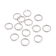 304 Stainless Steel Jump Rings, Open Jump Rings, Twisted, Stainless Steel Color, 16 Gauge, 10x1.3mm, Inner Diameter: 8mm(STAS-F191-12P-D)