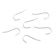 201 Stainless Steel Earring Hooks. Ear Wire, Stainless Steel Color, 21x10mm, 22 Gauge, Pin: 0.6mm(STAS-O137-25P-B)