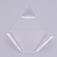 Acrylic Triangle Display Holder, for Geodes Rock Mineral Agate Fossil, Clear, 7.7x6.6x3.5cm(ODIS-WH0007-15A)