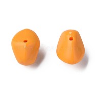 Opaque Acrylic Beads, Nuggets, Orange, 12.5x18x13mm, Hole: 1.6mm, about 360pcs/500g(MACR-S373-146-A07)