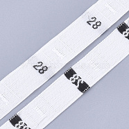 Clothing Size Labels(28), Garment Accessories, Size Tags, White, 12.5mm, about 10000pcs/bag(OCOR-S120D-14)