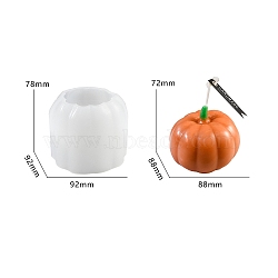 Halloween Pumpkin DIY Candle Silicone Molds, for Candle Making, White, 92x78mm, Inner Diameter: 88x72mm(PW-WGF0901-03)