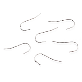 201 Stainless Steel Earring Hooks. Ear Wire, Stainless Steel Color, 21x10mm, 22 Gauge, Pin: 0.6mm